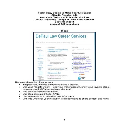 Social Media Basics September 2011