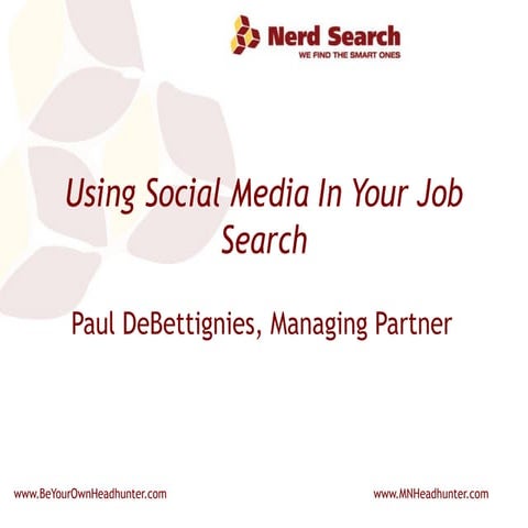 Using Social Media In Your Job Search