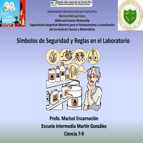 Símbolos de seguridad en el laboratorio