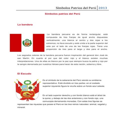 Símbolos patrios del perú