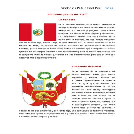Símbolos patrios del perú | DOCX