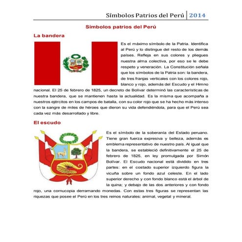 Símbolos patrios del perú | DOCX