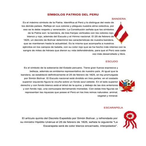 Símbolos patrios del peru