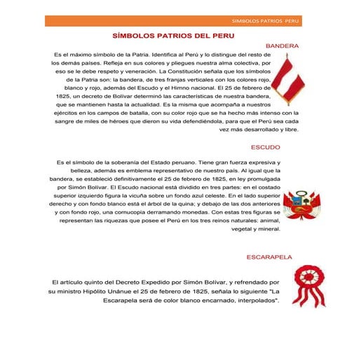 Símbolos patrios del peru 2