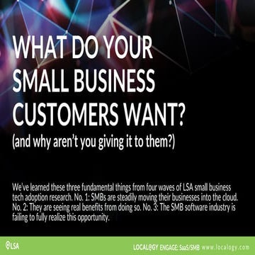 LOCALOGY ENGAGE 19: SMBs and KPIs - Sharing Data that Drives Success