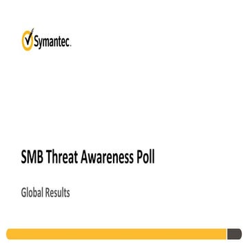 SMB Threat Awareness Poll Global Results 2011