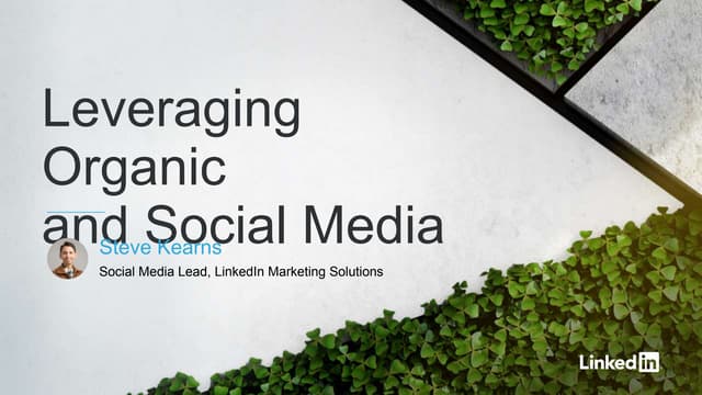 Leveraging Organic Social Media