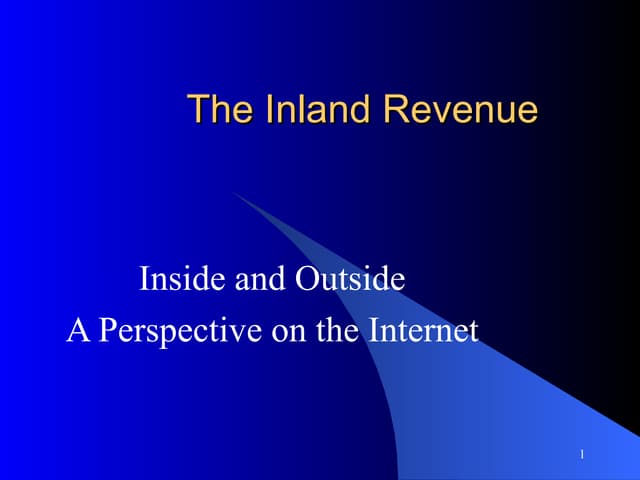 Inland Revenue Senior Management Conference 2000