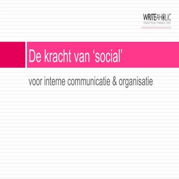 Social media interne communicatie #SMC040