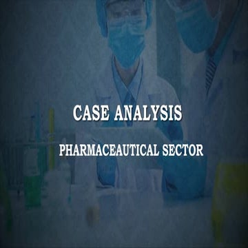 Pharmaceutical Industry Analysis (Sun pharma)