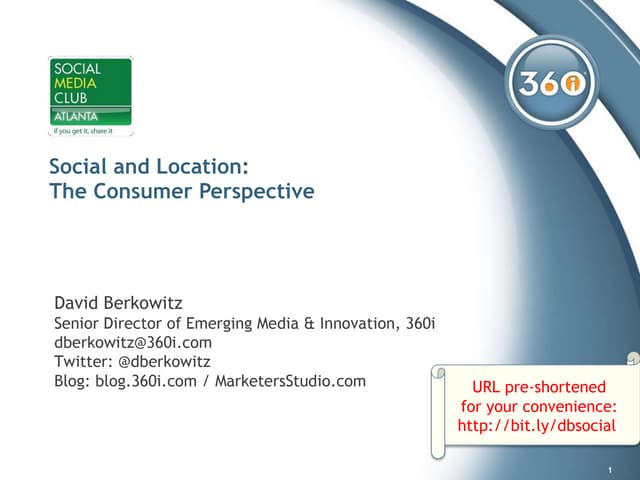 Social and Location: The Consumer ...