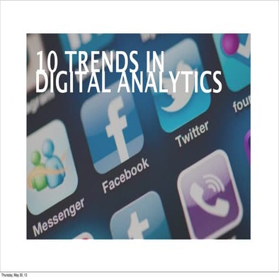 Ten Trends in Digital Analytics Today