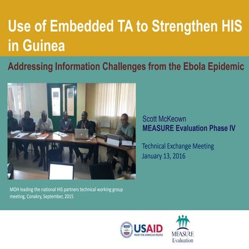 Use of Embedded TA to Strengthen HIS in Guinea: Addressing Information Challe...