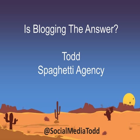 Is Blogging The Answer?