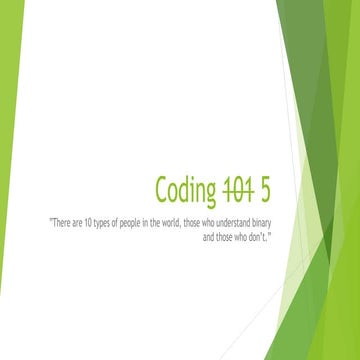 Intro to Coding | PDF