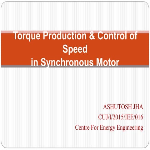 Speed Control of Synchronous Motor 