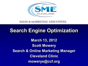 SME Cleveland SEO Workshop March 2012
