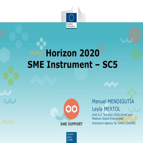 Horizon 2020 SME Instrument - Societal Challenge 5