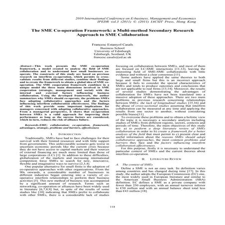 Sme cooperation research paper