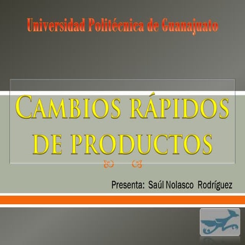SMED (Single Minute Exchange of Die) Cambios Rápidos de Productos