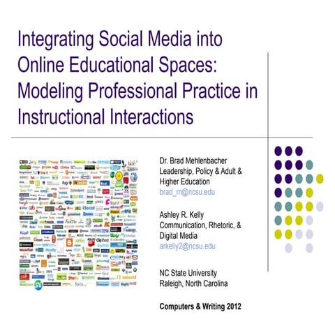 Integrating social media into online educational spaces: Modeling professiona...