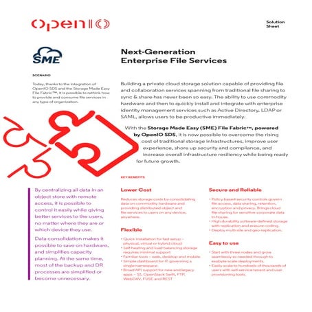 The Enterprise File Fabric for OpenIO