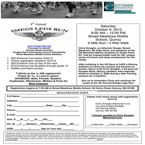 Smegs legs 2012 registration form