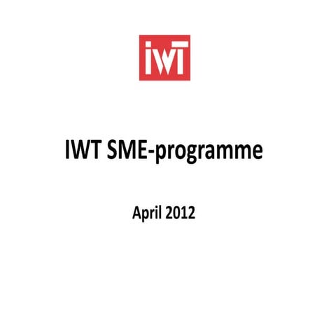 Sme infosession april2012