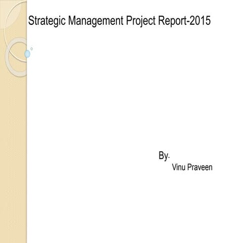 strategic management on tanishq