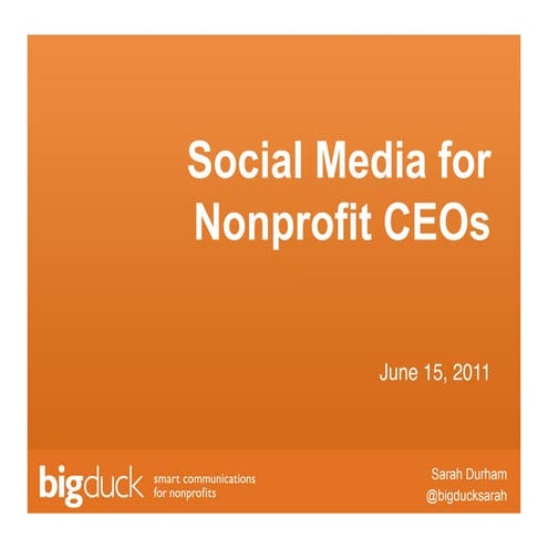 Social Media for Nonprofit CEOs