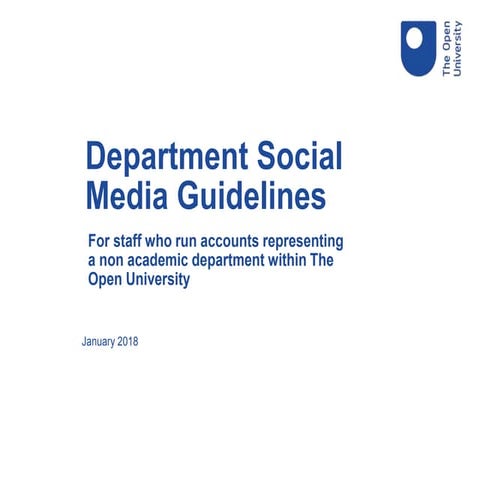 Department Social Media Guidelines