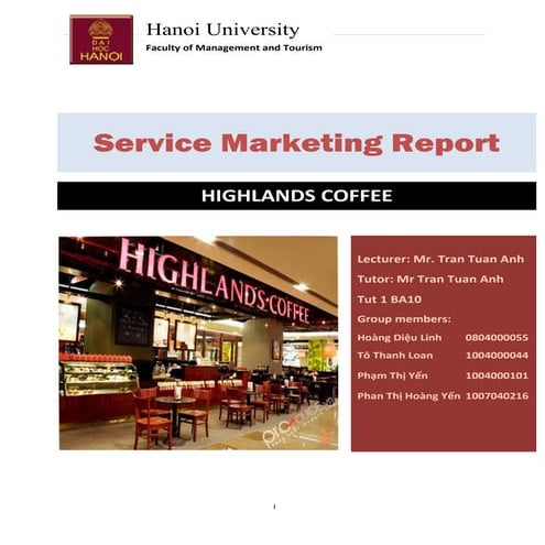 Marketing dịch vụ - Highland Coffee