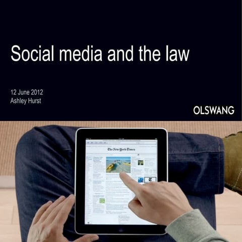 Social Media and the Law: #SMI12 