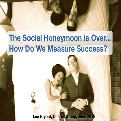 The social honeymoon is over... how do you measure success: #SMI12