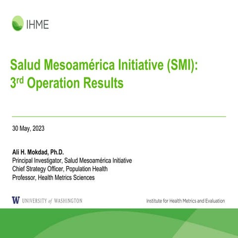Salud Mesoamerica Initiative: Select results from the third operation measure...
