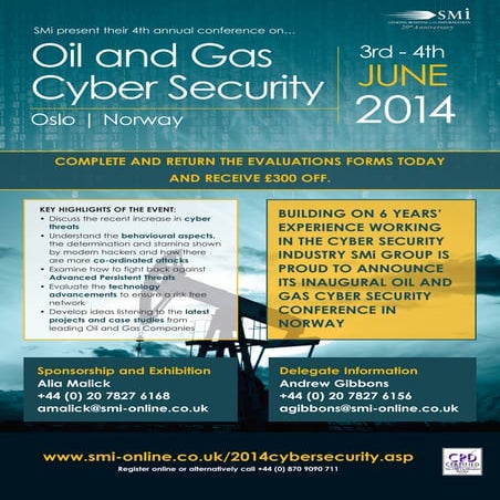 SMi Group's Oil & Gas Cyber Security conference & exhibition - Oslo