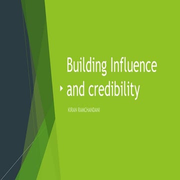 Developing your influencer and negotiation skills