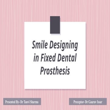 Smile Designing In FDP in prosthodontics