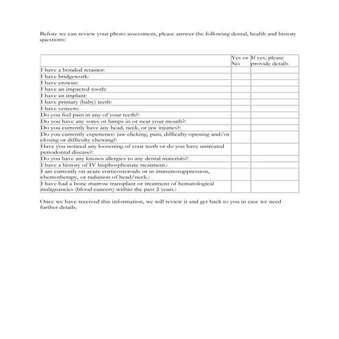 Smile Direct Club Survey Questions | PDF
