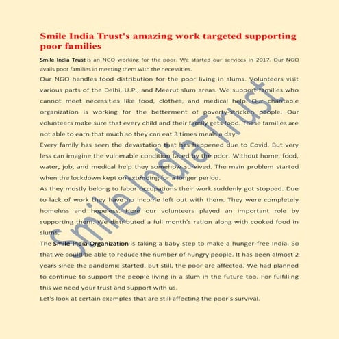 Smile india trust real Or Spam | PDF