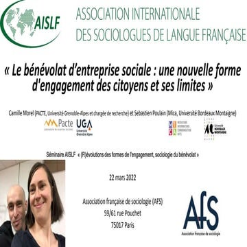 Le bénévolat d’entreprise sociale : une nouvelle forme d'engagement des citoyens et ses limites