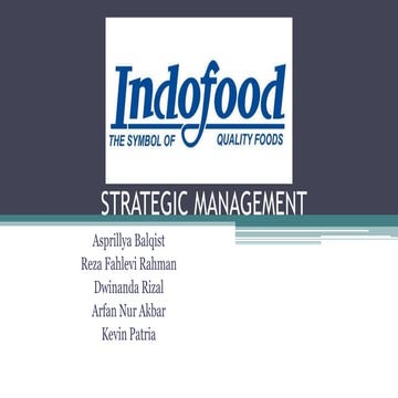 Strategic Management Assignment - PT Indofood