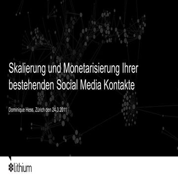 Neue Wege der Monetarisierung & Skalierung von Social Media