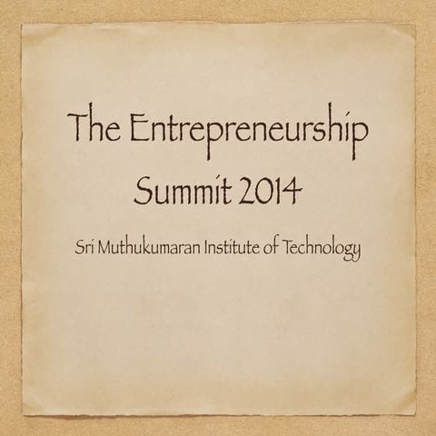 The Entrepreneurship Summit 2014