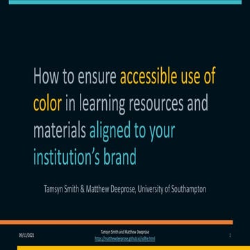 How to ensure accessible use of color in learning resources and materials ali...
