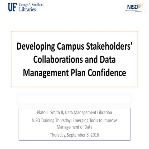 Smith - Developing Campus Stakeholders' Collaborations - Sept 8