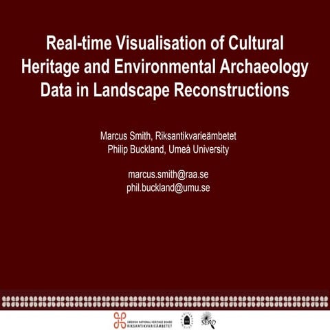Real-time Visualisation of Cultural Heritage and Environmental ...