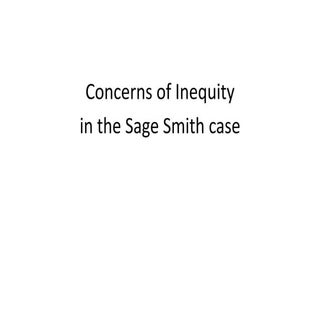 Concerns of Inequity in the Sage Sm...