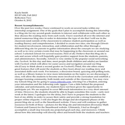 16 week School Internship Report for Bachelors in Education | PPT