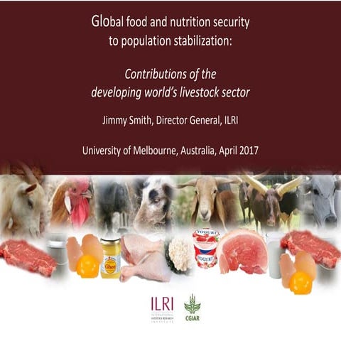 Global food and nutrition security to population stabilization: Contributions...